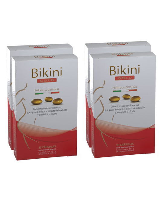 Bikini Gold Pack x 4 Tratamiento Celulitis Intermedia
