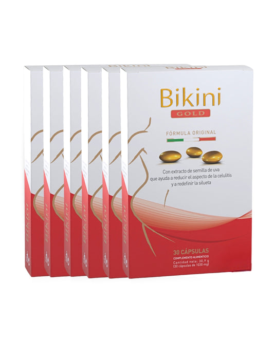 Bikini Gold Pack x 6 Tratamiento Celulitis Avanzada/Incrustada